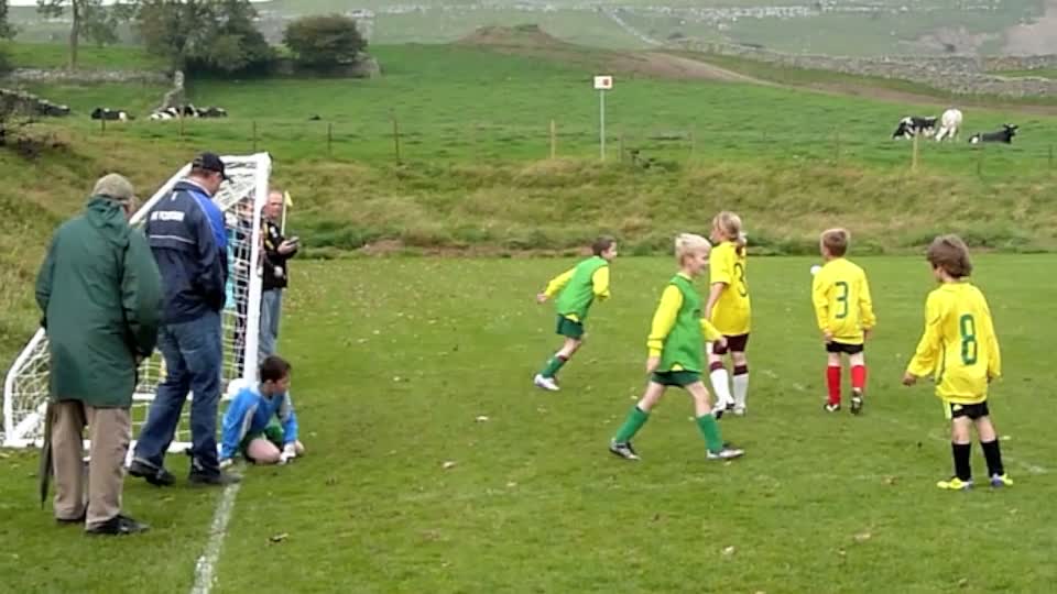 Theo Oakeley scores against Carperby (2nd Oct 2011)