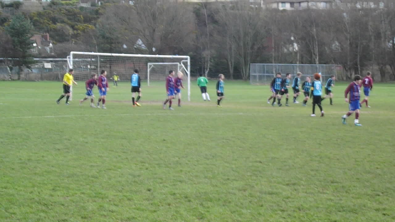 Jack Patterson puts his free kick over the bar against Ballywalter